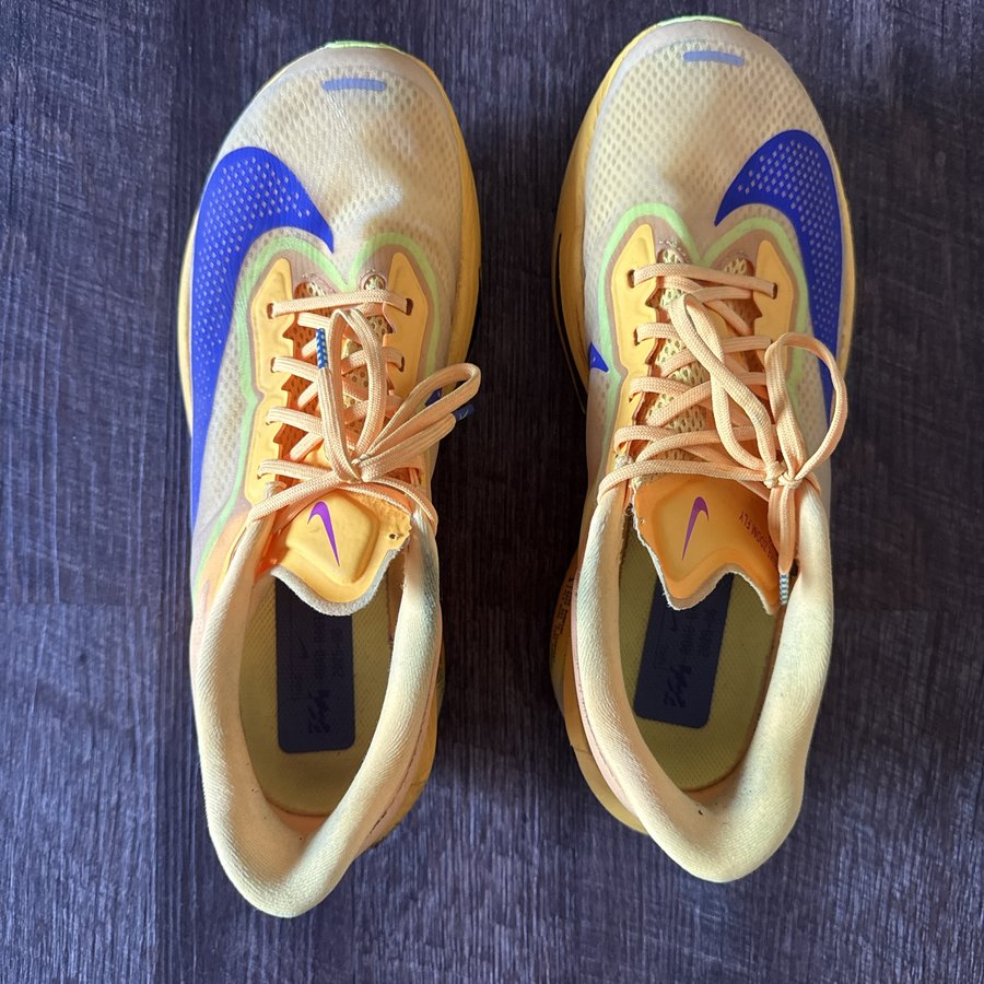 My Nike Zoom Fly 6 running shoes, seen from above
