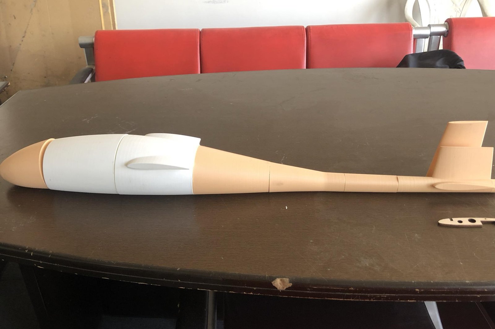 The assembled 3D-printed fuselage mold core