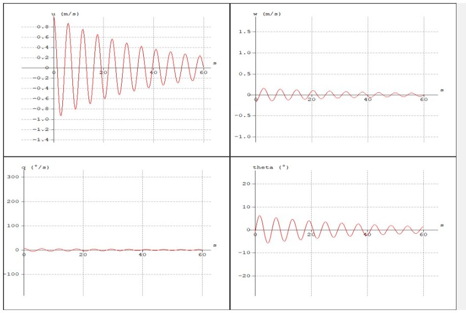 XFLR5 time responses showing oscillations damping out
