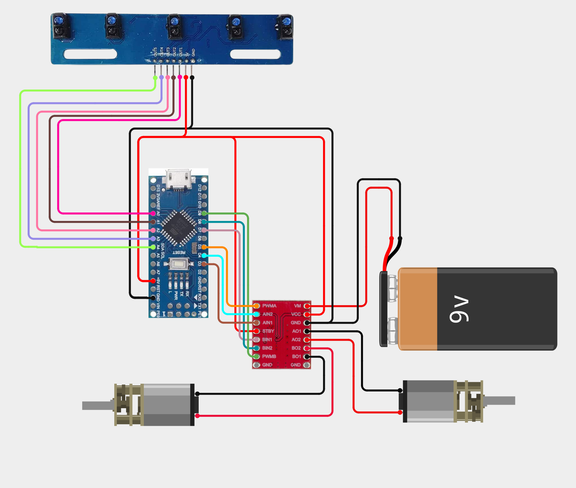 Wiring diagram of the hammerHead electronics